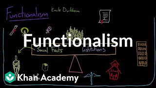 Functionalism  Society and Culture  MCAT  Khan Academy [upl. by Ilhsa3]