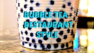 DIY Bubble Tea Recipe Restaurant Style  Boba Milk Tea Recipe [upl. by Annaik]