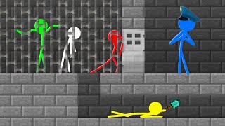 Stickman VS Minecraft Prison Escape  AVM Shorts Animation [upl. by Nevarc]