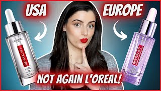 SPECIALIST reviews LOREAL REVITALIFT 15 HYALURONIC ACID SERUM USA VS European Version how to use [upl. by Yardley]