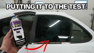 Window Tint in a CAN Spray Painting Car Windows [upl. by Sutit564]