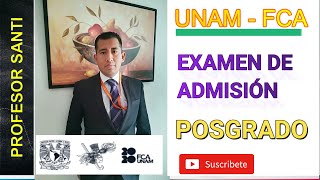 UNAM FCA  Que debo estudiar para el Examen de Ingreso al Posgrado [upl. by Aihsyt108]