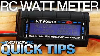 Using an RC Watt Meter  Quick Tip  Motion RC [upl. by Orvas]