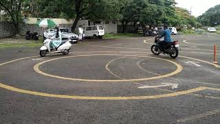 Pune RTO Two Wheeler Driving Test vishratwadi How to give driving test June 2021 Eight Shape [upl. by Siekram]