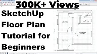 SketchUp Floor Plan Tutorial for Beginners [upl. by Cthrine]