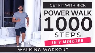 1000 steps  7 Minute Power Walking Workout  Steps at home  Daily workout at home [upl. by Anjanette]