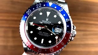 Rolex GMTMaster II quotPepsiquot 16710 Rolex Watch Review [upl. by Rubel]