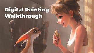 Digital Painting Process Explained [upl. by Leafar]