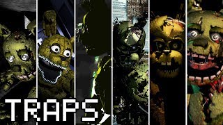 Evolution of Springtrap in FNAF 20152018 [upl. by Esirehs]