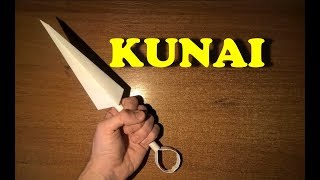 How to make a knife kunai  Origami knife [upl. by Gomez]