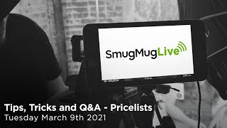 SmugMug Live Episode 75  ‘Tips amp Tricks  How to make and apply Pricelists [upl. by Alicul]