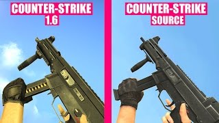 CounterStrike Source vs CounterStrike 16  Weapons Comparison [upl. by Boucher]