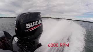 Suzuki DF 150 Outboard WOT [upl. by Anaehs517]