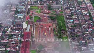 Largest Hindu Temple in the world  Srirangam Temple or Sri Ranganathaswamy Temple aerial view [upl. by Ariom844]