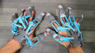 AWESOME 3D PRINTED EXOSKELETON HANDS [upl. by Haile]