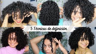 5 Técnicas DEFINICIÓN de RIZOS FÁCILES y RÁPIDAS QUE AMARÁS  Cabello Rizado  Crespo 🌴 [upl. by Zeitler]