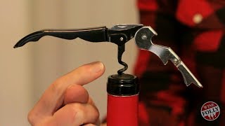 The Trick to Opening A Bottle Of Wine With A Waiters Corkscrew [upl. by Enyehc]