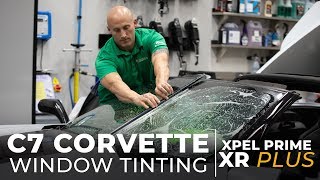 C7 Corvette Xpel Prime XR Plus Window Tint  Mobile Tint Installation [upl. by Ennail582]