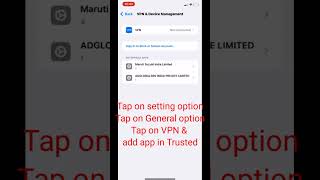 How add any untrusted app in iphone [upl. by Aninnaig]