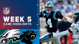 Eagles vs Panthers Week 5 Highlights  NFL 2021 [upl. by Anyala]