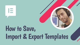 How to Save Import amp Export Templates in WordPress Using Elementor [upl. by Lib188]