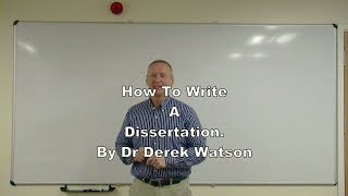 How To Write A Dissertation at Undergraduate or Masters Level [upl. by Strephon]