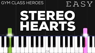 Gym Class Heroes  Stereo Hearts ft Adam Levine  EASY Piano Tutorial [upl. by Dermott]