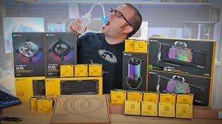 MASSIVE Corsair Hydro X Water Cooling Parts Unboxing [upl. by Mavis375]