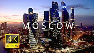 Moscow Russia 🇷🇺 in 4K ULTRA HD 60 FPS by Drone [upl. by Phi102]