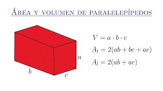 Área y volumen de paralelepípedos [upl. by Hortense]