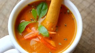 Carrot Soup how to prepare quick and easy carrot soup  Foodvedam [upl. by Rossner]