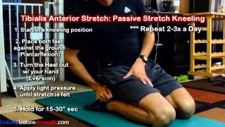 Tibialis Anterior Stretches Passive Stretch for Tightness amp Soreness [upl. by Leiser]