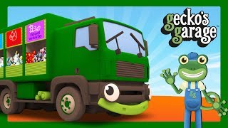 Garbage Truck Videos For Children  Geckos Garage  Truck Cartoons [upl. by Ynafets]