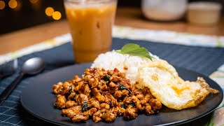 Ayam Pad Kra Pao amp Teh Ais Thai  Giveaway Stoneline [upl. by Naara]