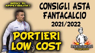 PORTIERI LOW COST  CONSIGLI ASTA FANTACALCIO 202122 [upl. by Keen]