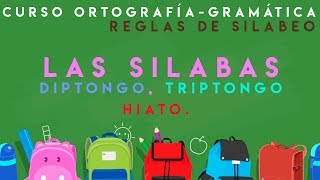 CURSO ORTOGRAFÍA Y GRAMÁTICA  SÍLABAS DIPTONGO TRIPTONGO HIATO Y REGLAS DE SILABEO [upl. by Lemal626]