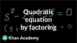 Solving a quadratic equation by factoring  Algebra II  Khan Academy [upl. by Anaidiriv612]