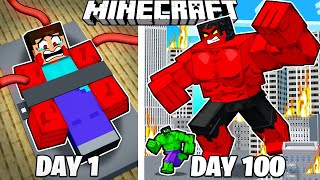 I Survived 100 Days as an EVIL HULK in Minecraft [upl. by Bajaj]