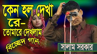 বাউল সালাম সরকার বিচ্ছেদ গান  কেন হল দেখা রে তোমারে দেখলাম  baul bicched gaan salam sarkar 2021 [upl. by Seow]