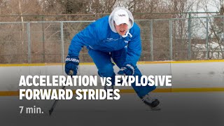 Acceleration vs Explosive Forward Strides  iTrain Hockey [upl. by Niveek]