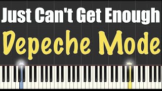 Just Cant Get Enough  Depeche Mode  Piano Tutorial [upl. by Hsetim155]