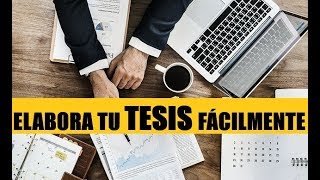 CÓMO HACER UNA TESIS FÁCILMENTE  ESTRUCTURA [upl. by Dihsar]