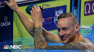 Caeleb Dressel NEARLY breaks own 100 fly world record at Olympic trials  NBC Sports [upl. by Sik]