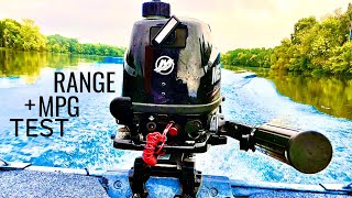 MercuryTohatsu 6HP 4 Stroke Range and MPG Test [upl. by Nallid]