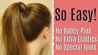 How To Wrap Hair Around A Ponytail  Fool Proof Method [upl. by Elicia]