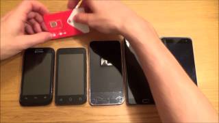 How to INSERT  REMOVE a SIM card in various MOBILE CELL PHONES [upl. by Lawler273]