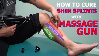 How To Use A Massage Gun On Shin Splints  Physical Therapist Teaches [upl. by Etterrag]