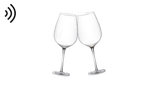 Two Small Wine Glasses Clinking Sound [upl. by Ymiaj]