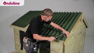 How to install ONDULINE CLASSIC corrugated roof sheets [upl. by Mclain722]