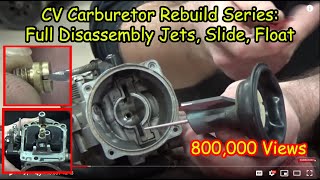 01 quotHow toquot CV Carburetor  Disassembly Recording Jets and Settings Cleaning Carb Rebuild Series [upl. by Ardnayek]